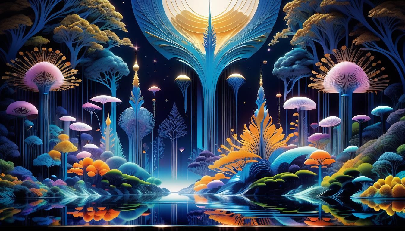 Mysterious Woodlands Illustration in Comic Book Style