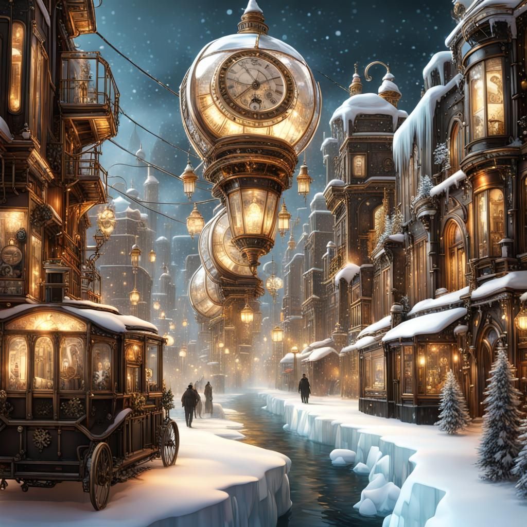 Steampunk Winter Wonderland  by @Primordial Observer