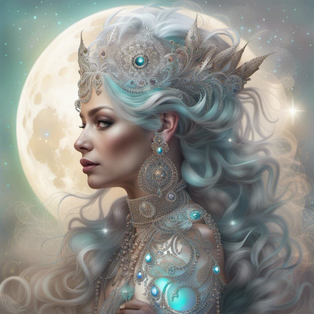 Moon Priestess - AI Generated Artwork - NightCafe Creator