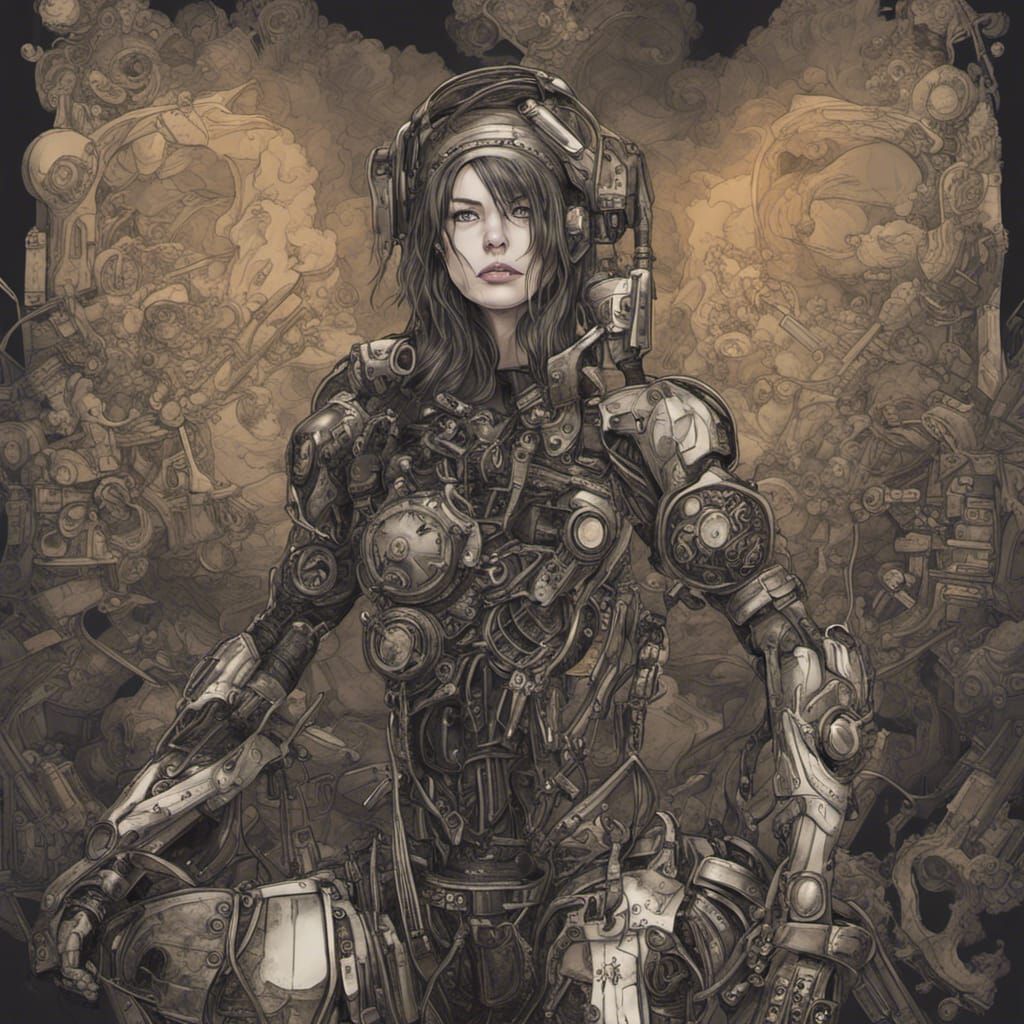 Steampunk lady - AI Generated Artwork - NightCafe Creator