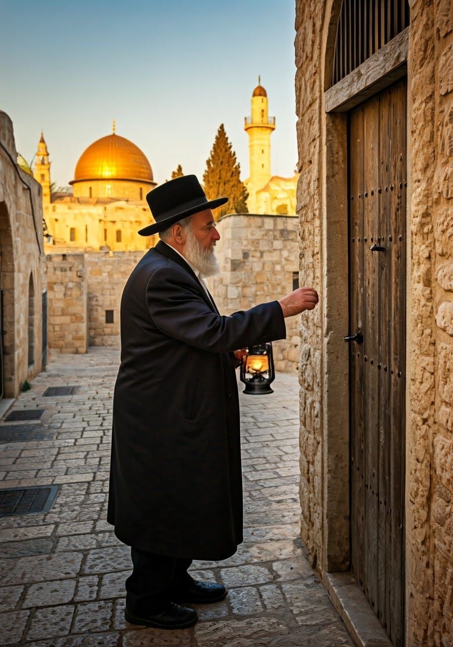 Elderly Jewish Man in Old Jerusalem, 18th Century