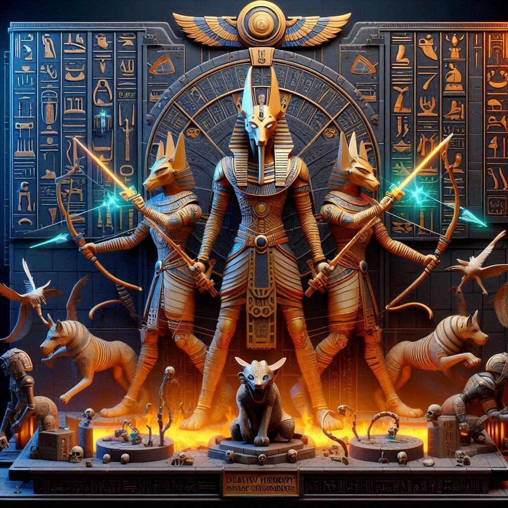 Deadly hieroglyphs epic Anubis 3D