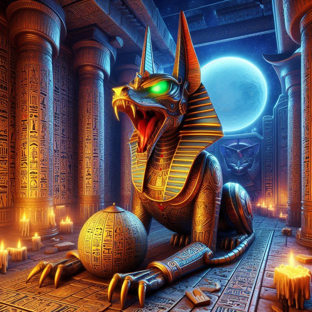Deadly hieroglyphs epic Anubis 3D