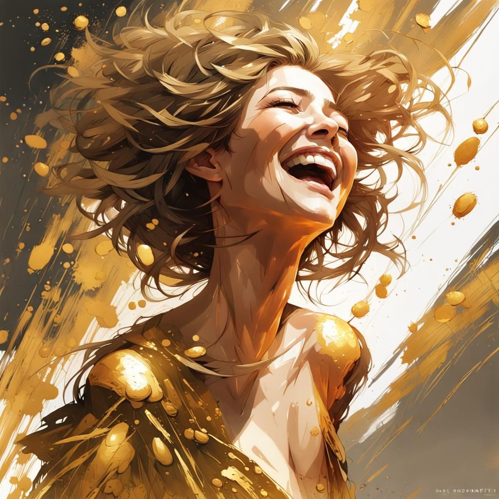 Golden Laughter  by @JollyNewt