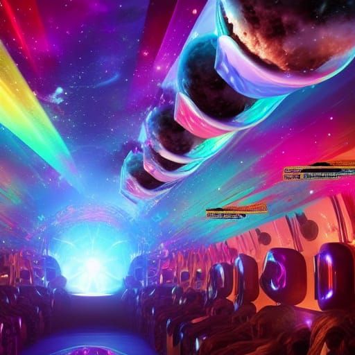 Plasma icecream in intergalactic space party