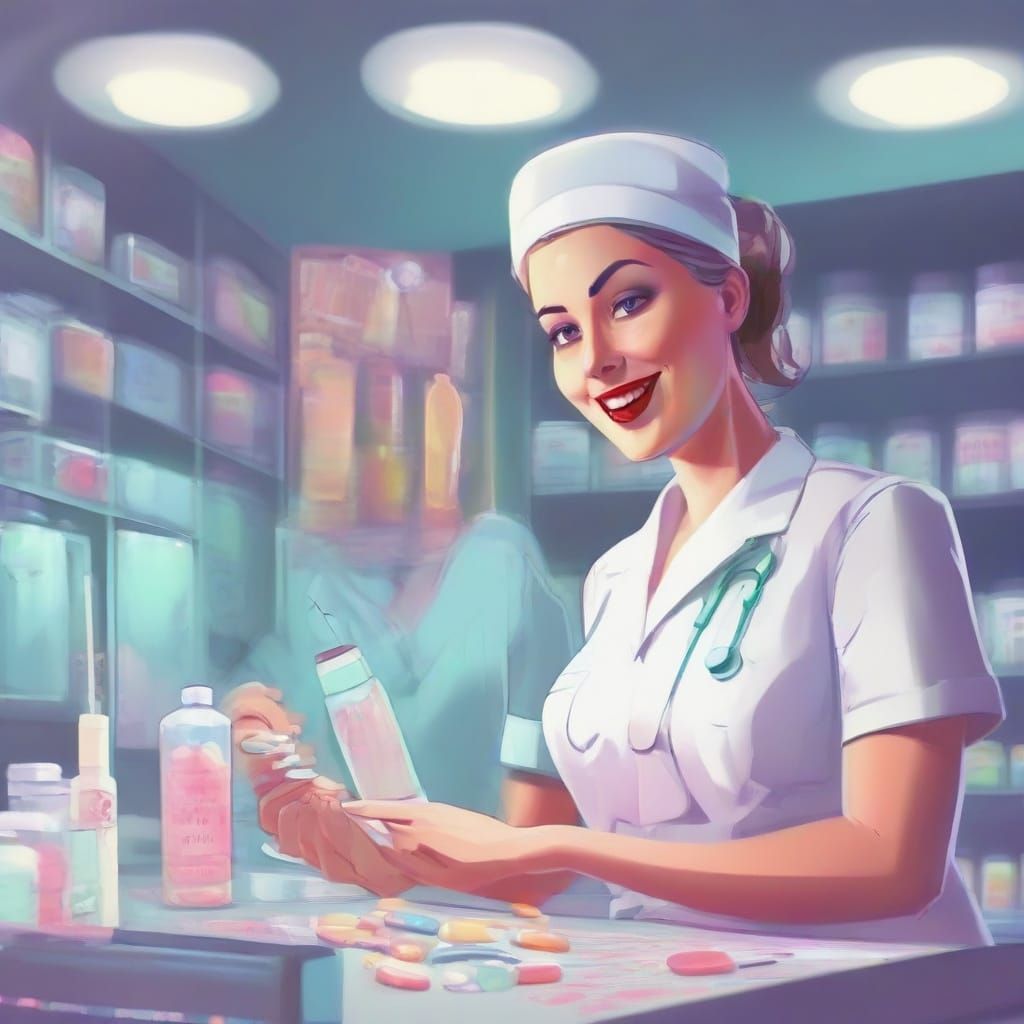 Vibrant Hospital Scene in Comic Book Style