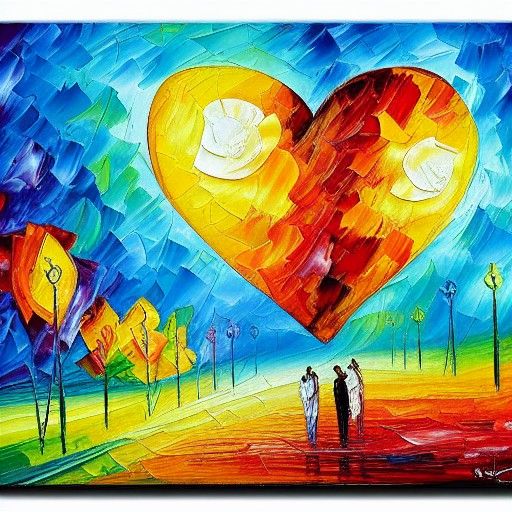 Neo-Impressionist Oil Painting: When Love Falls Out
