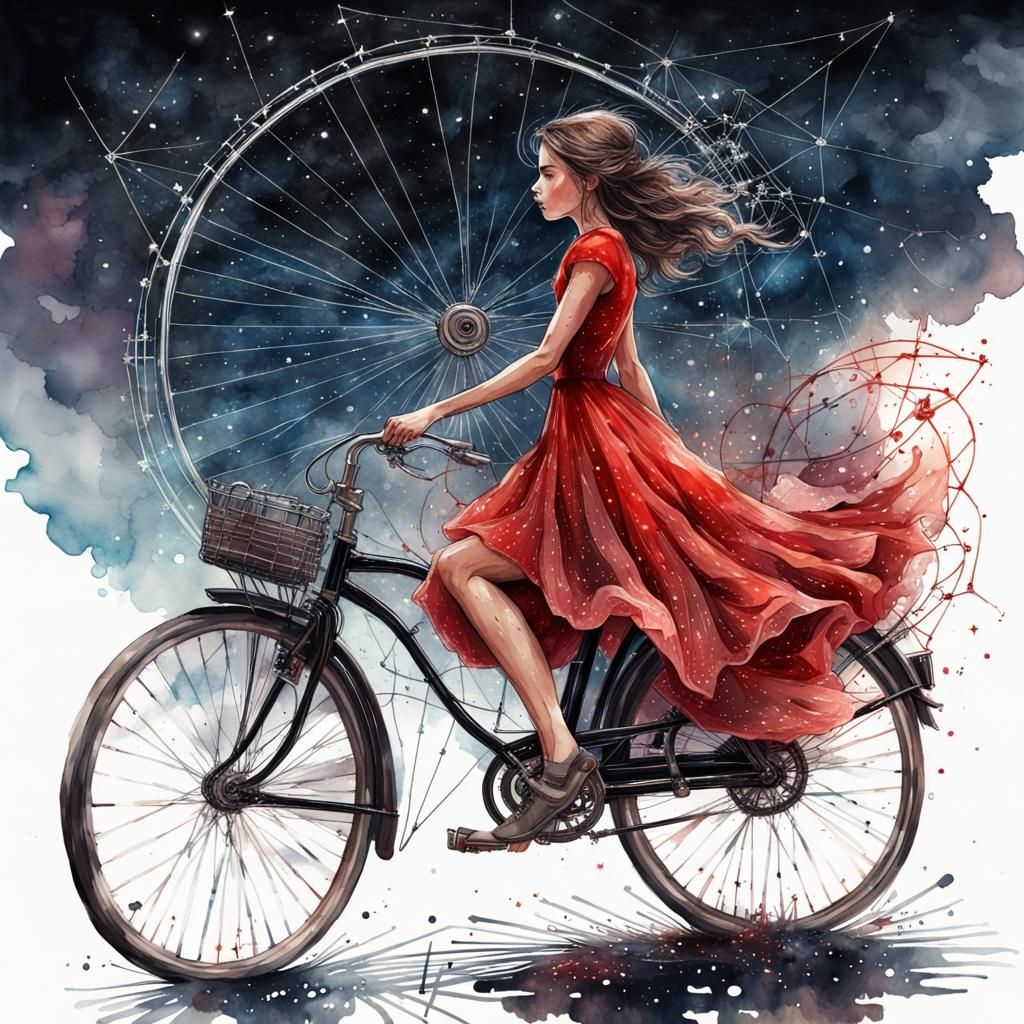 Rapariga na bicicleta   by @Superxu