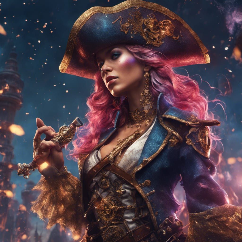 Glitter pirate woman  by @KRoseCarol