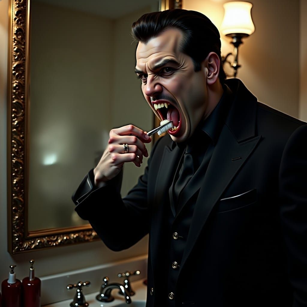 Hard to brush without a reflection