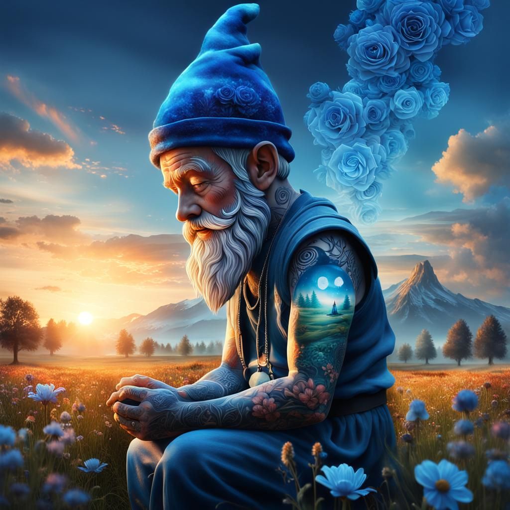 Gnome double exposure  by @MrMaracuja