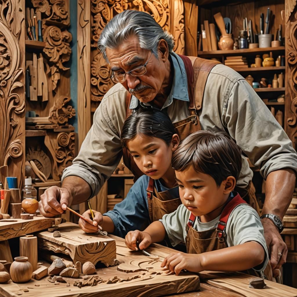 Grandpa is the best teacher  by @Elven Maiden