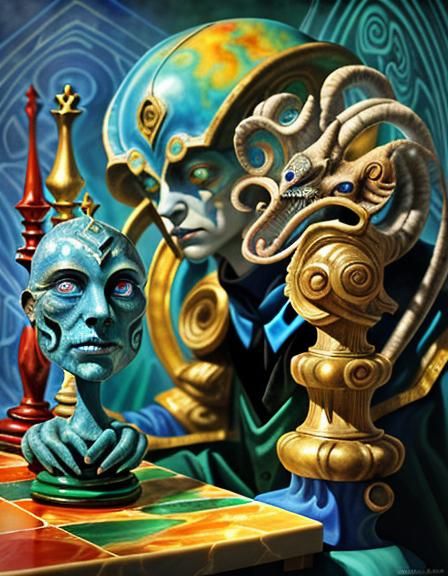 two blue jesters who lingers in the darkest mazes of GOD con...
