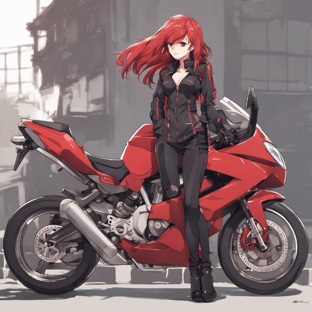 Red and her Bike