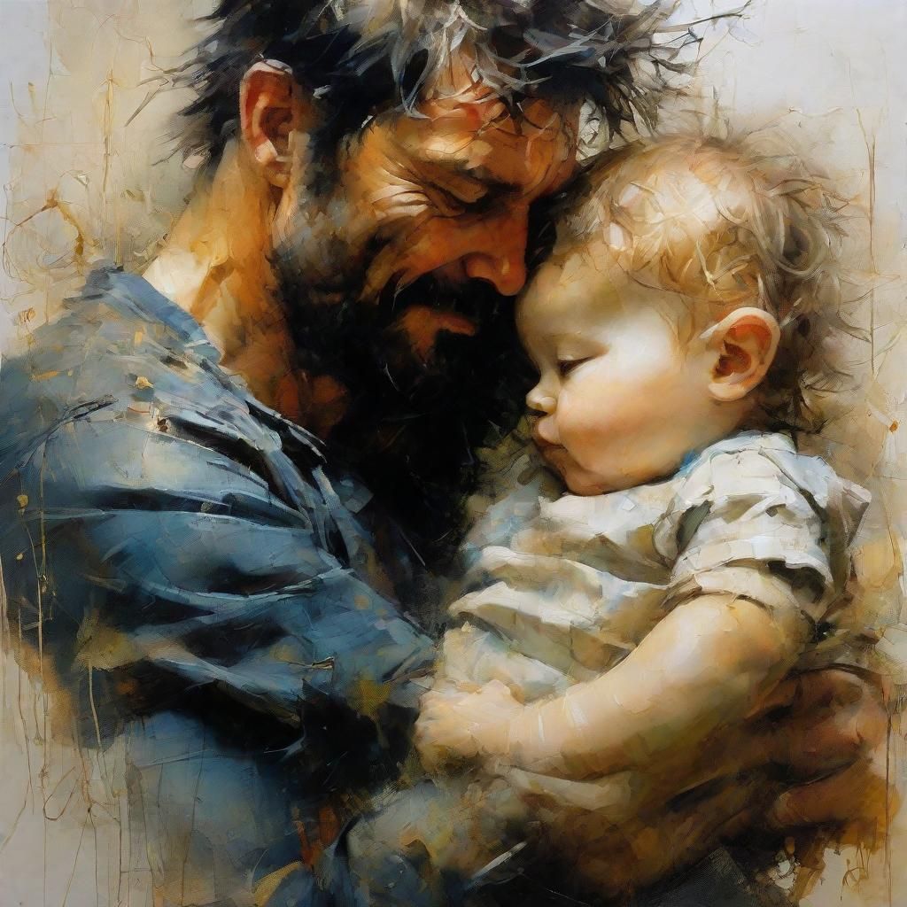 Father and child  by @Random__