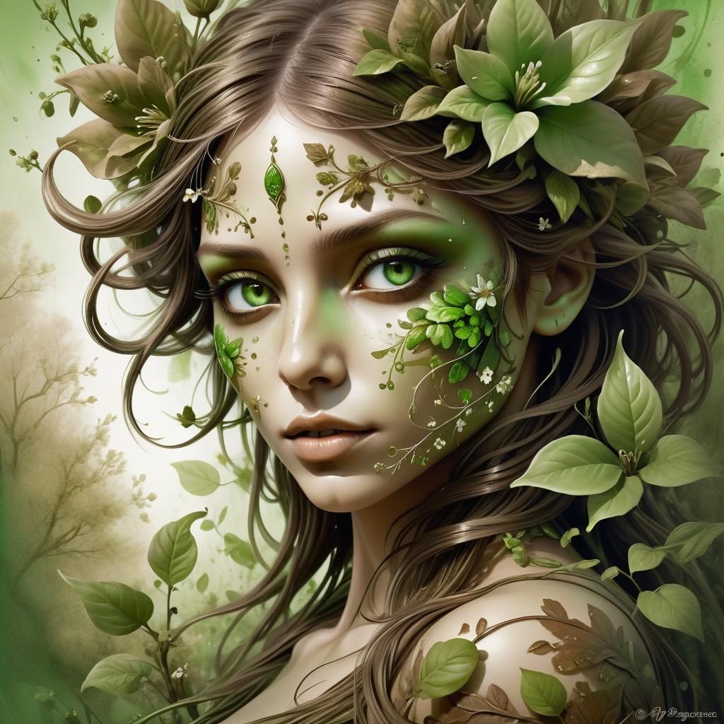 The color green: dryad - AI Generated Artwork - NightCafe Creator