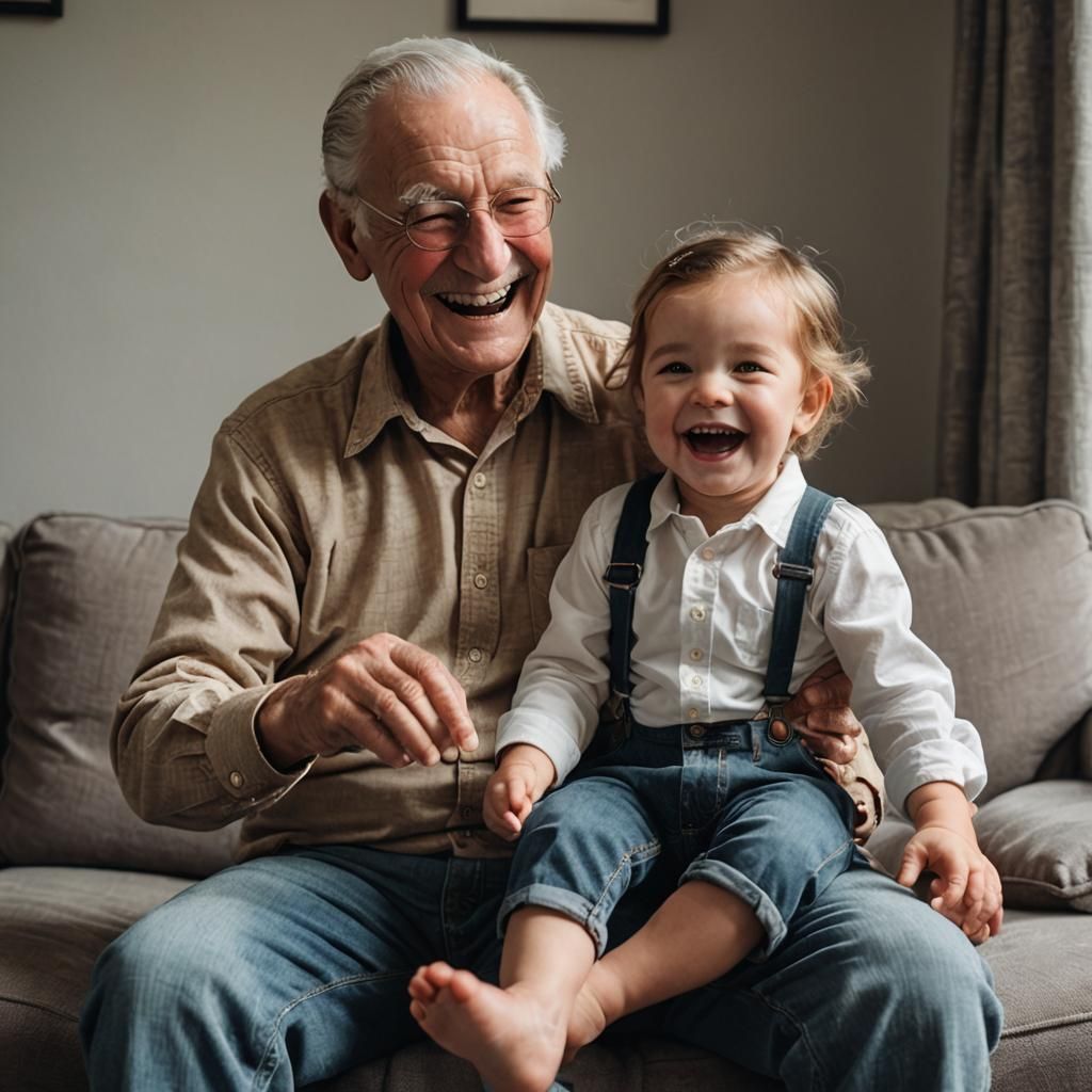 Laughing with Grandpa   by @Dom Jesus