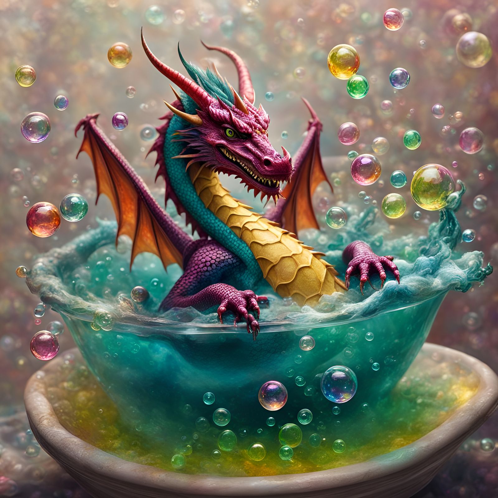 Dragon Bubblebath  by @Mallory Reese