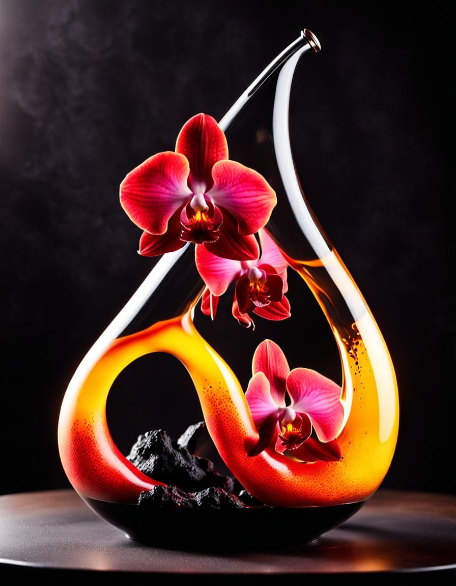 Lava mountain flower vase