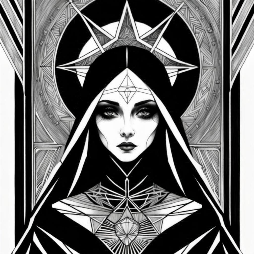 Dark Arts Priestess - AI Generated Artwork - NightCafe Creator