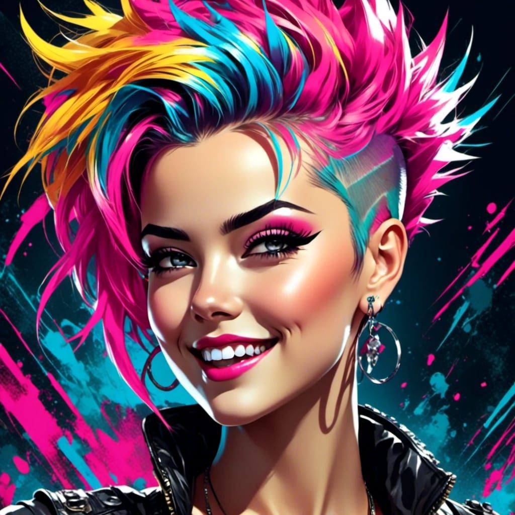 <lora:MoreHawks:1.0> Gorgeous smile. Woman