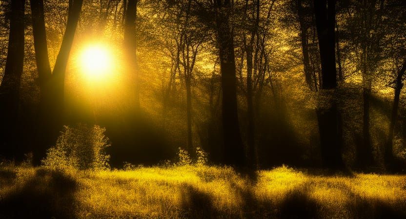 backlit landscape