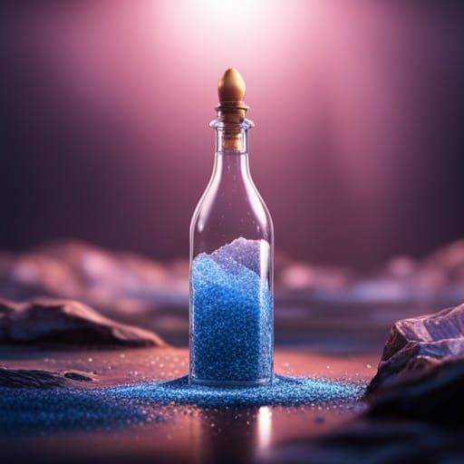 glass bottle of glitter