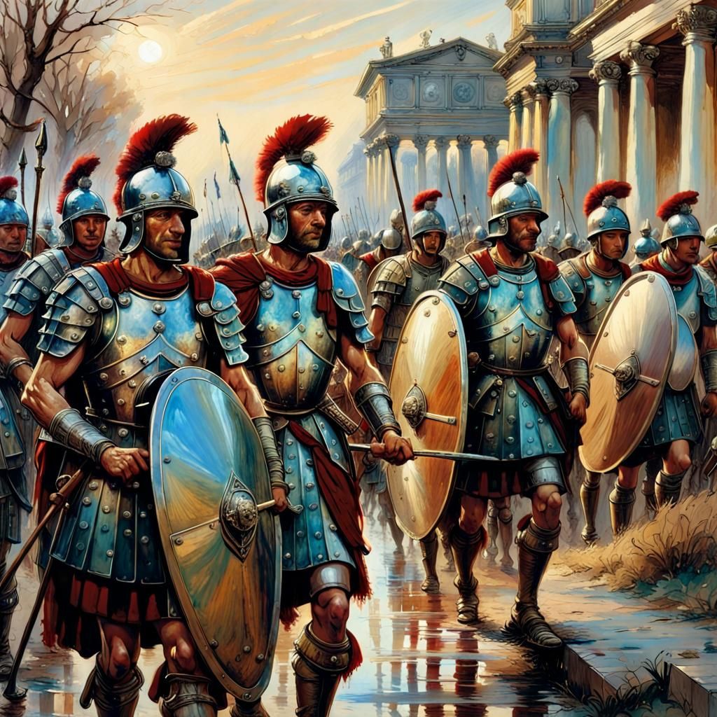 Roman Soldiers - AI Generated Artwork - NightCafe Creator