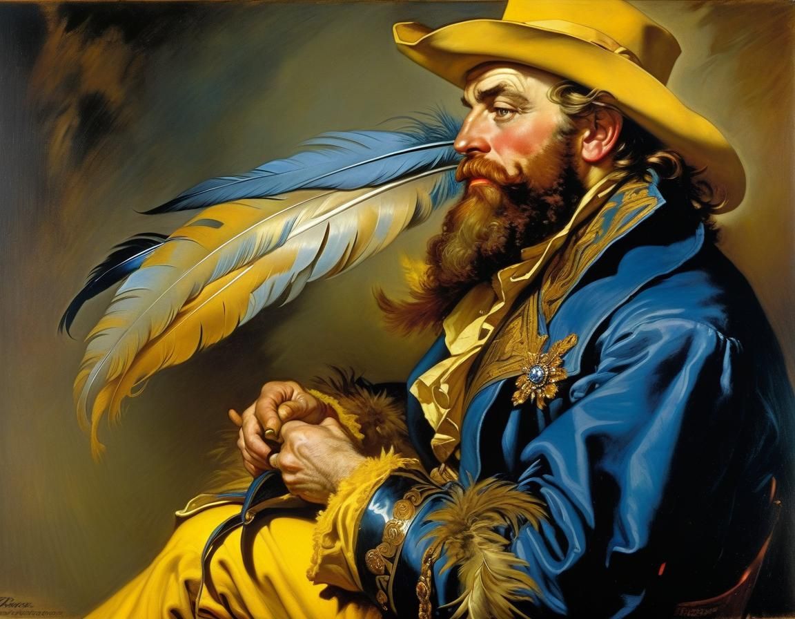 Tom and feather  for his hat