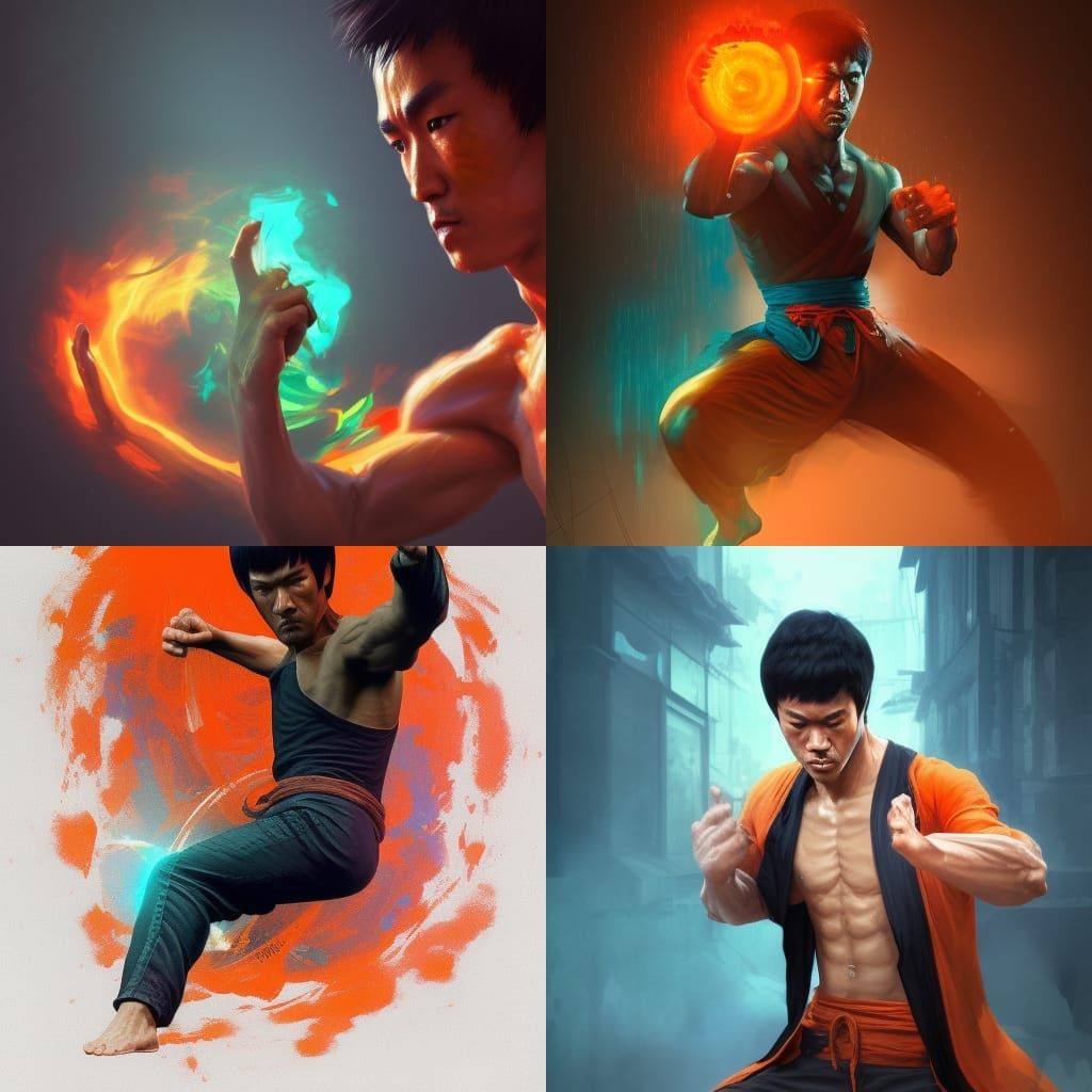 Bruce Lee Wizard - AI Generated Artwork - NightCafe Creator