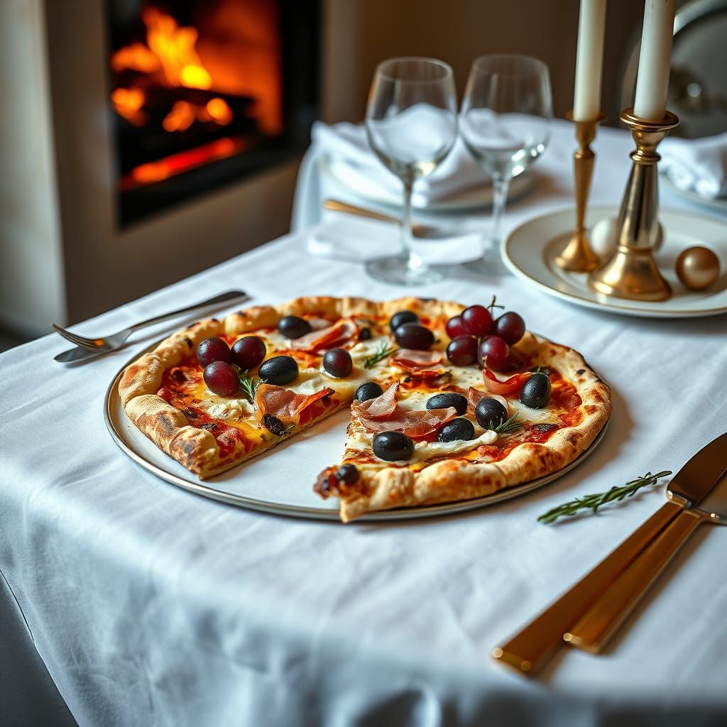 A Grape and Gorgonzola Pizza served at Palo on Disney Cruise Line  by @WillowTree