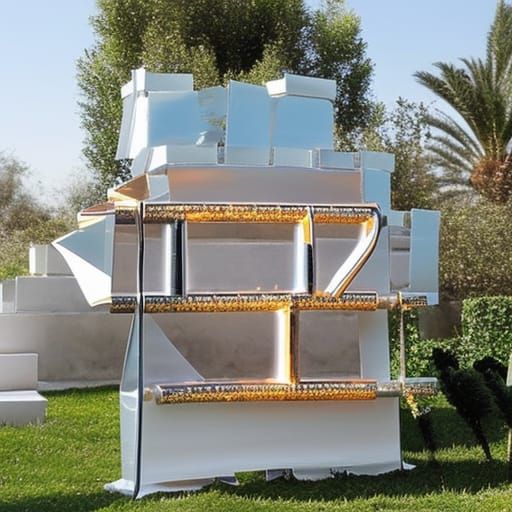 An Israeli Menorah Made Of Sparkling Silver