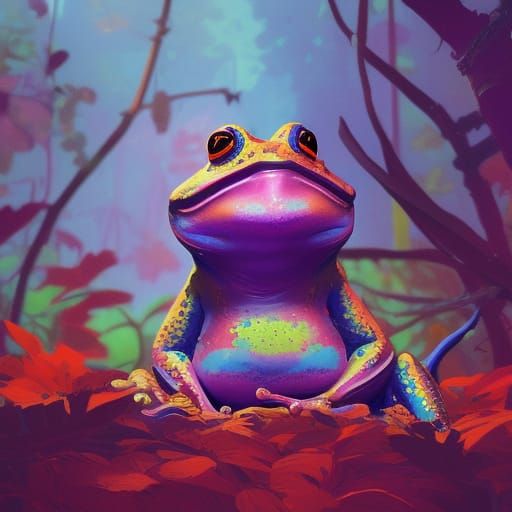 Groovy Frog - AI Generated Artwork - NightCafe Creator