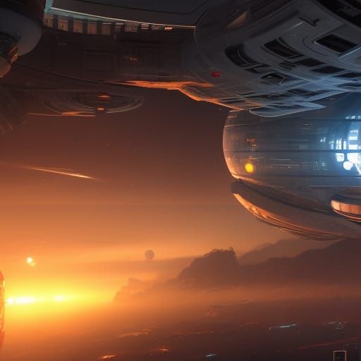 Futuristic space station, 8k ultra realistic