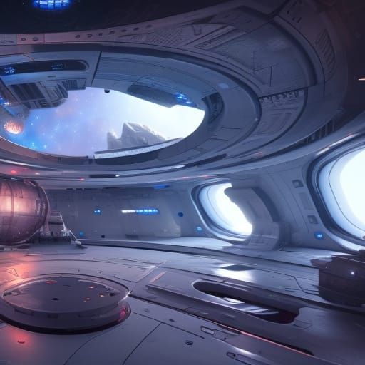 Futuristic space station, 8k ultra realistic