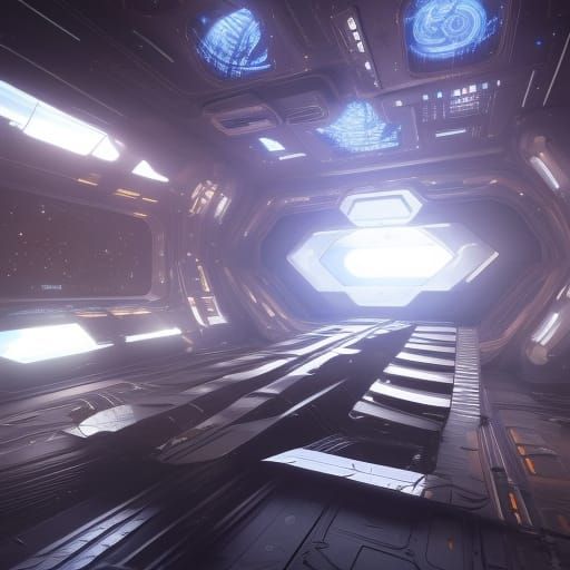 Futuristic space station, 8k ultra realistic