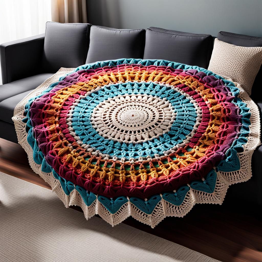 Round_Crochet_mandala_blanket