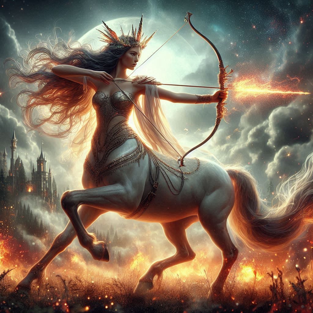 Flame Thrower: Female Centaur in action (2)