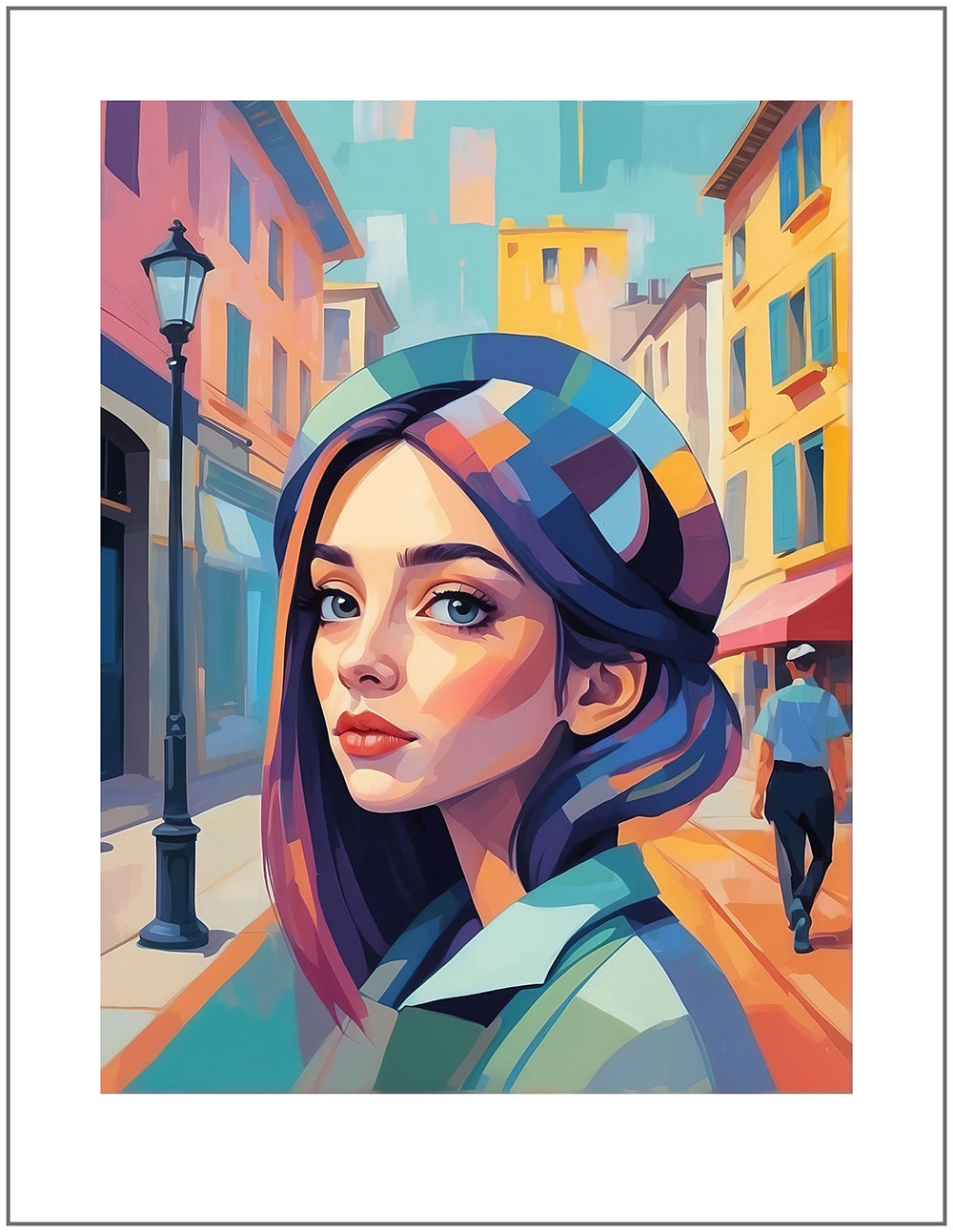 Painting portrait of a woman