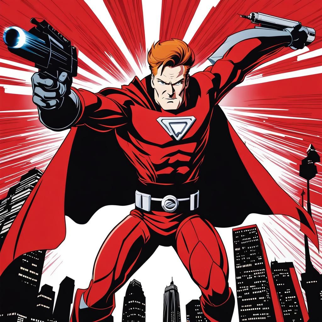 Conan O'Brien, "The Red Rocket" Superhero,