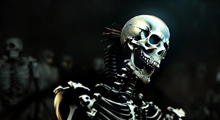 (White Bones/human skeleton)  / epic apocalyptic nightmarish...
