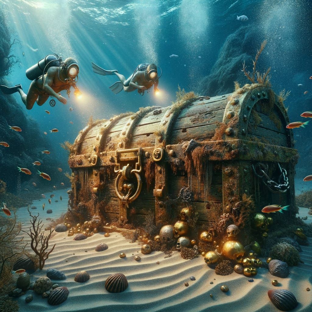 TREASURES FOUND IN AN ANCIENT TREASURE CHEAST.  by @Green Frog