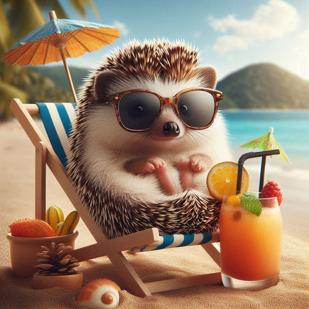 Hedgehog on the Beach