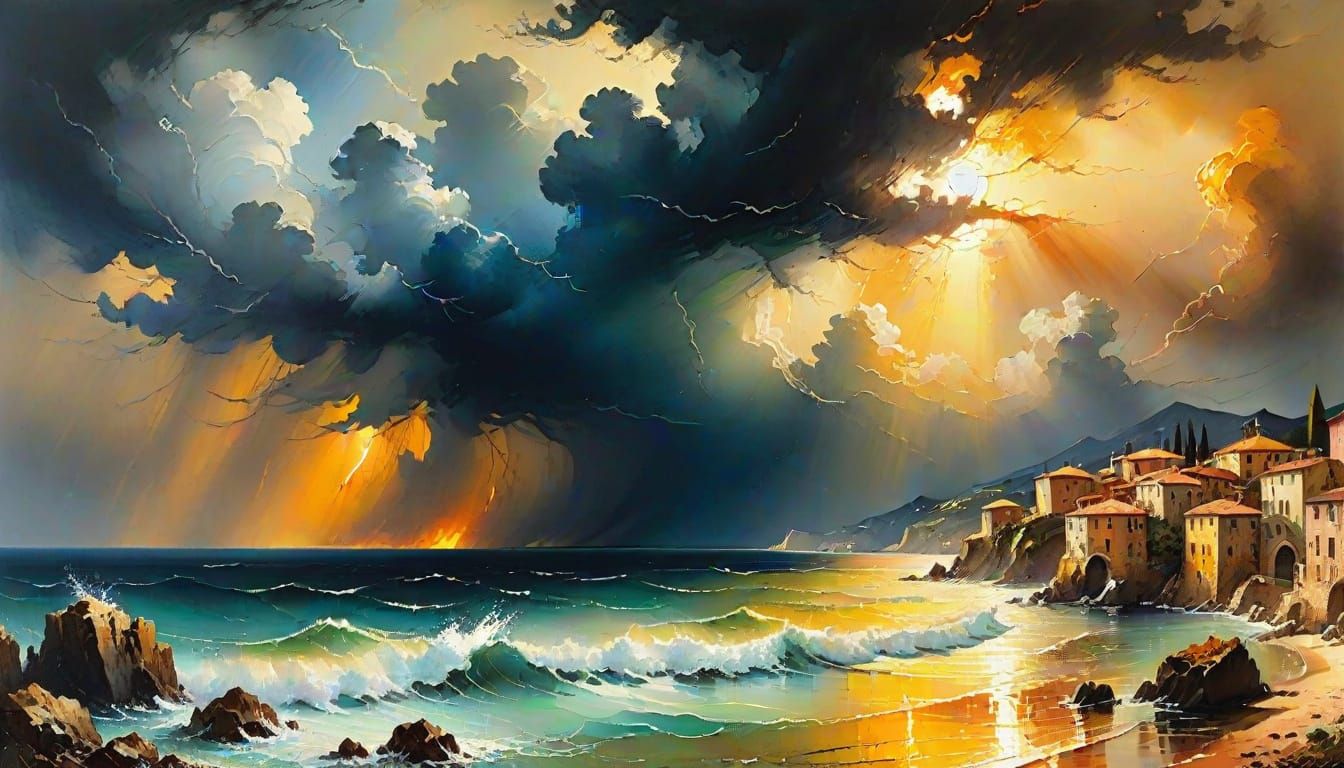 Thunderstorm in Italian coast  by @JBrosque