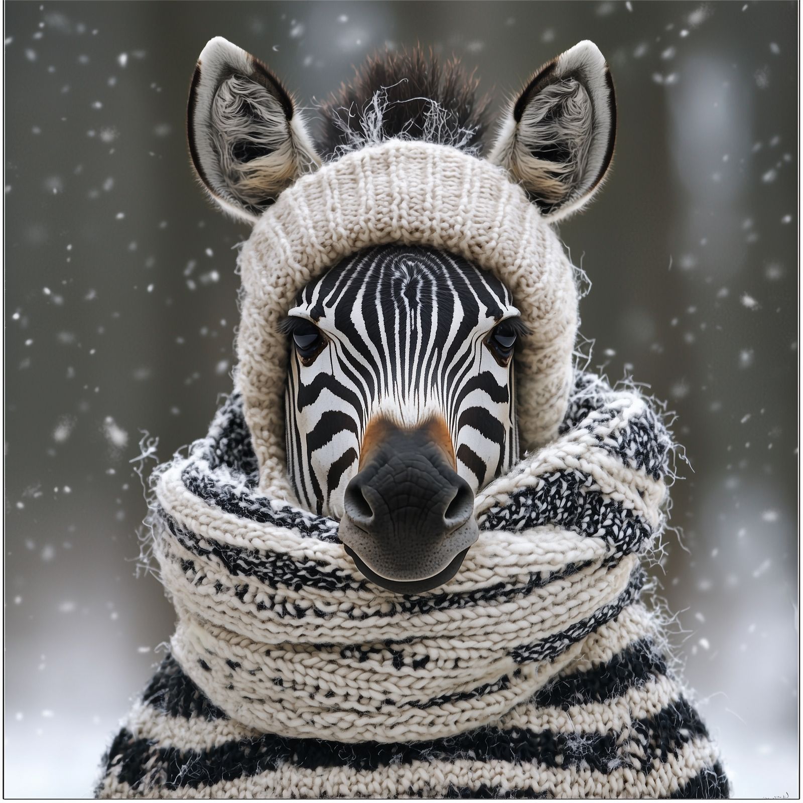 Hello, Mr. Zebra. Can I have your sweater?