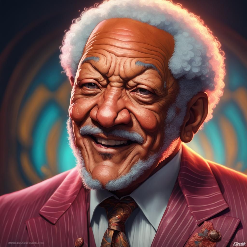Redd Foxx, head and shoulders portrait, 8k resolution concep...
