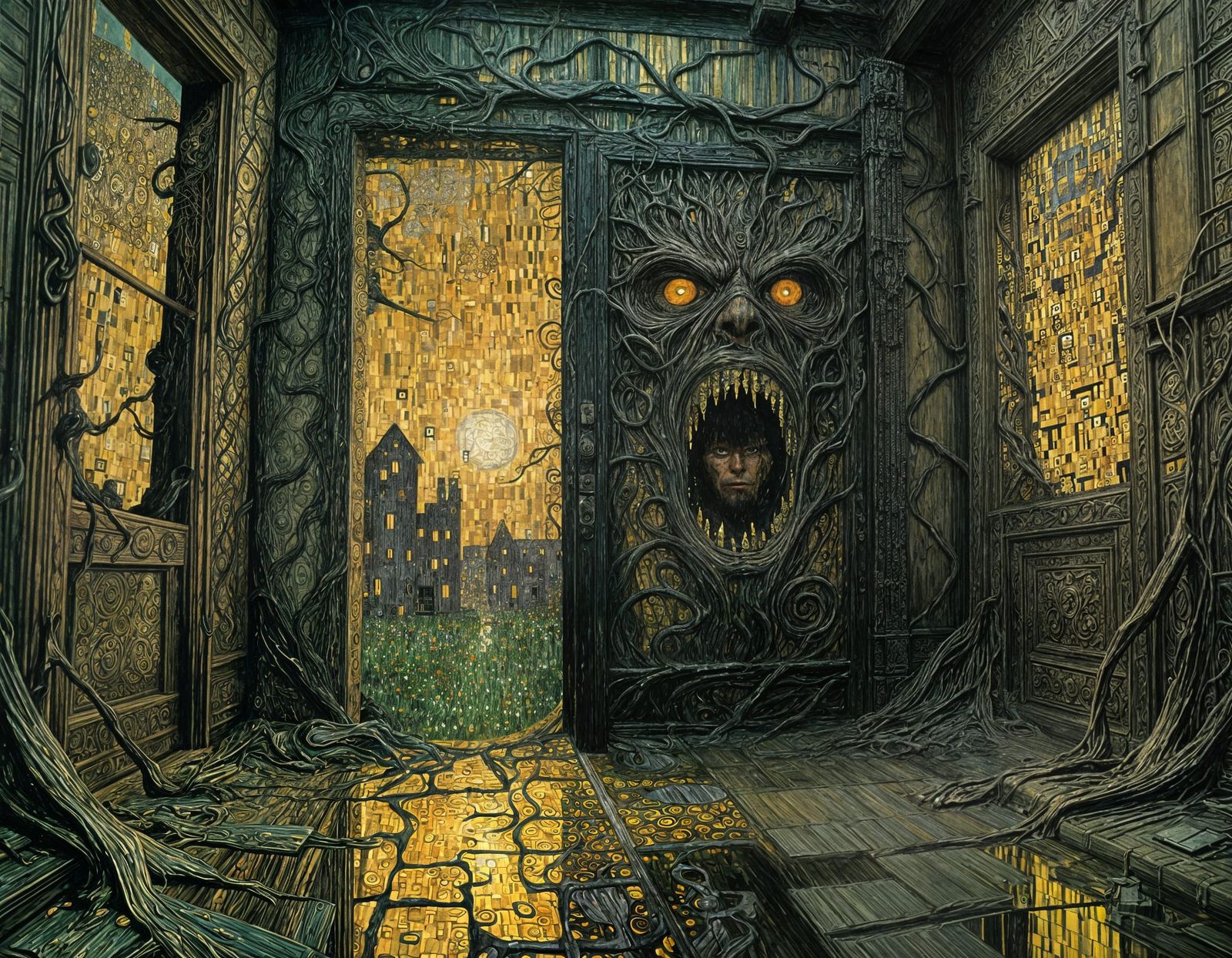 The ONE outside the door ( Horror Bernie Wrightson poster ar...
