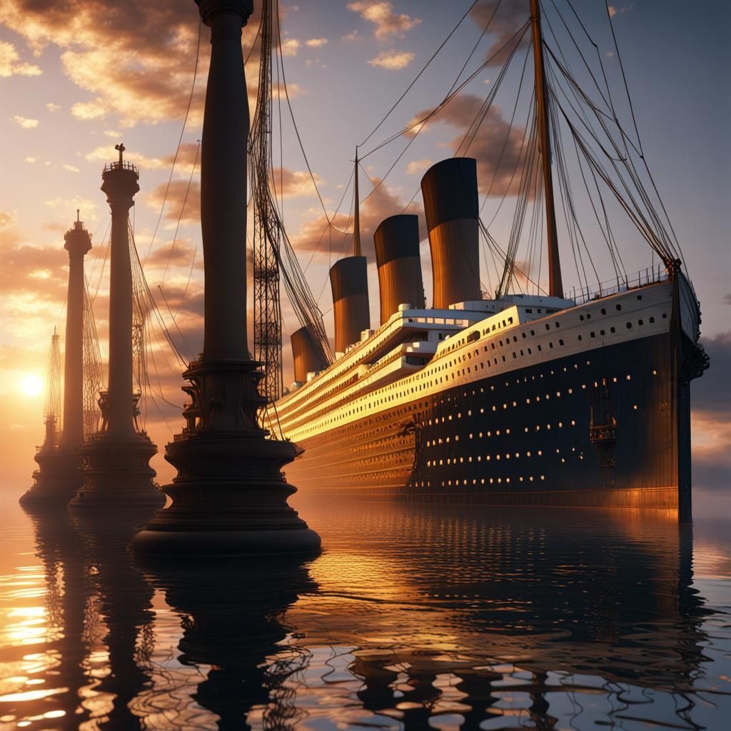 Reflections in Water , the Titanic in the water and Reflections in ...