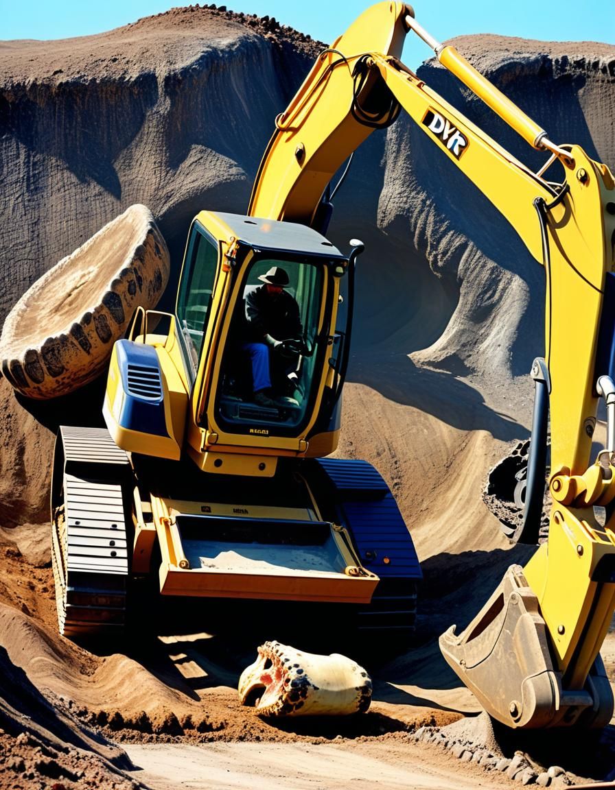 Unearthing a giant dinosaur bone