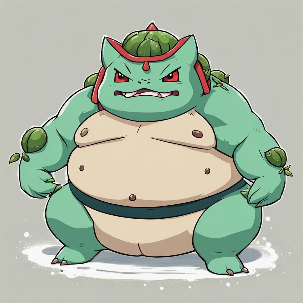 Bulbasaur as a Sumo